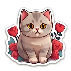 Valentine's Day Festival British Shorthair cat