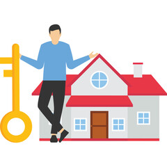 Private and commercial property market abstract concept vector illustration. Real estate agency, family house, house renovation, home ownership, property value, mortgage loan abstract metaphor.

