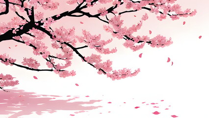 桜の舞い散る壁紙 - obrazy, fototapety, plakaty