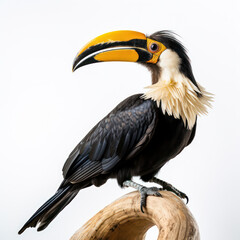 Fototapeta premium hornbill bird 7a28a318-3388-4edf-8ad7-75f2f4020881.png on white background.