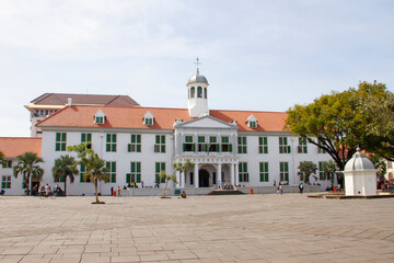 Jakarta History Museum in Fatahillah Square in Kota Tua, the old town of Jakarta and center of the old Batavia in Indonesia.