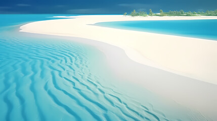 Fototapeta na wymiar Panoramic natural landscape of beautiful beach
