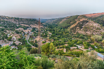 Panoramic view from Hyblean Garden in Ragusa, Sicily, Italy