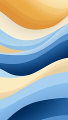 Abstract Blue and Gold Wave Background