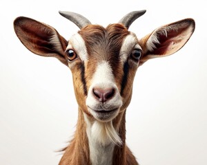 close up portrait of a goat