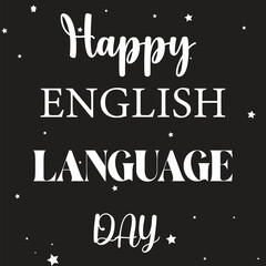 English Language day elements. This is vector and editable elements.