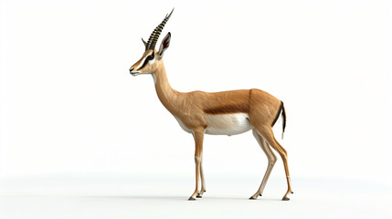 A stunning 3D rendering of a graceful gazelle, exquisitely captured in super detail. With its elegant pose and lifelike textures, this artwork brings nature's beauty to life. Perfect for add