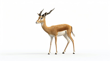 A stunning artwork of a graceful gazelle in mesmerizing 3D style and super rendering! This captivating image showcases the gazelle's elegance and beauty, with intricate attention to detail.