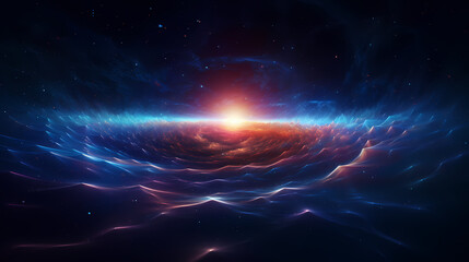 Obraz premium Cosmic illustration showing vibrant cosmic background