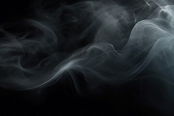 Obraz premium Ethereal Smoke Waves on Dark Background