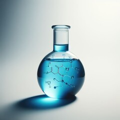 chemical laboratory glassware with  liquid