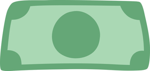 Plain Paper Money Icon Yen Currency Hand Drawn Vector Isolated
