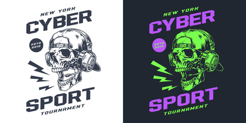 Cyber sports vintage style sticker © DGIM studio