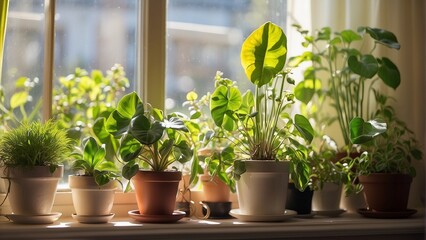 flowers in the window