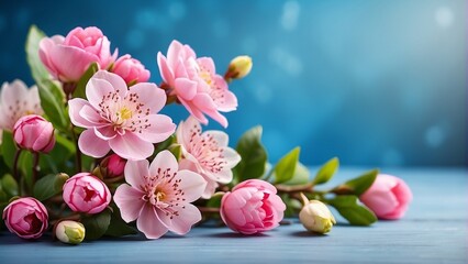 pink tulips in the garden