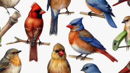 collection of birds