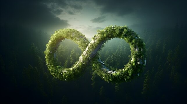 A 3D infinity symbol for International Day of Forests