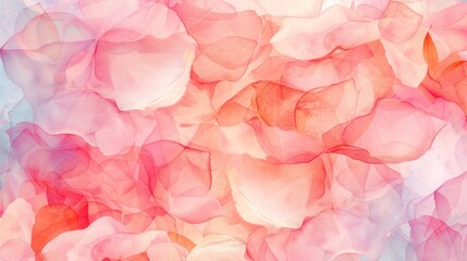 watercolor a background made with romantic rose petals, wallpapers, digital art for valentines day