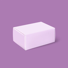 pink gift box isolated on white