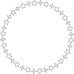 Stars various arranged in a circle. Decoration elements