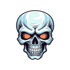 Skull art illustrations for stickers, tshirt design, poster etc