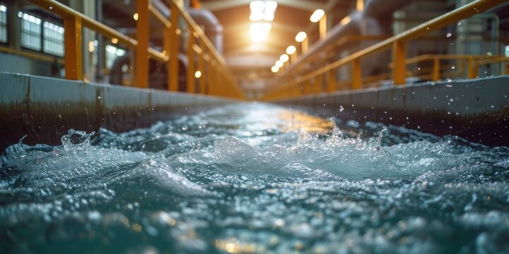 Advanced Water Treatment Processes at Work: Ensuring Clean Water Supply through Modern Filtration Technology, Generative AI