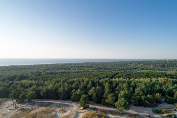 Fototapeta na wymiar An aerial view of baltic sea seaside and nida