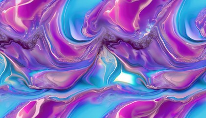 Background with Pearl Oyster Abalone Marble Abstract Wave Colorful Pastel Shiny Lilac Blue Pink - obrazy, fototapety, plakaty
