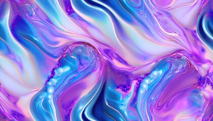 Background with Pearl Oyster Abalone Marble Abstract Wave Colorful Pastel Shiny Lilac Blue Pink