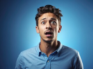 Cerulean Surprise: Man's Reaction