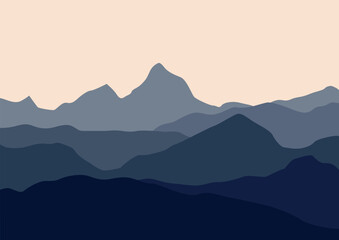 landscape mountains vector, vector illustration for background design.