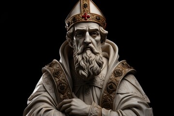 Obraz premium Saint Boniface marble sculpture.