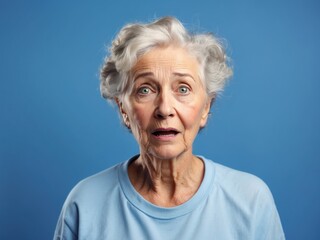Blue Surprise: Grandmother's Astonishment