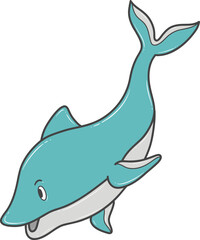 Cartoon dolphin illustration