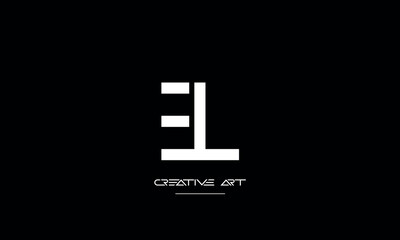 EL, LE, E, L abstract letters logo monogram
