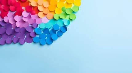 Abstract colorful background with circles. Pride Day theme.
