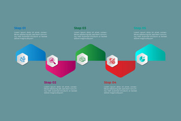 Infographic elements design template, business concept with 4 steps or options.