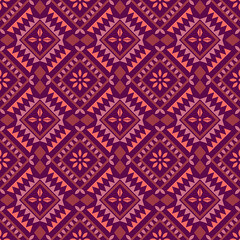 Ethnic southwest tribal navajo ornamental seamless pattern fabric colorful design for textile printing