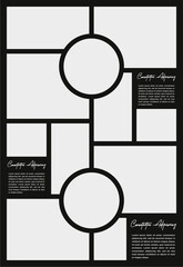 Pictures or photos frame collage abstract photo frames and digital photo wall template
