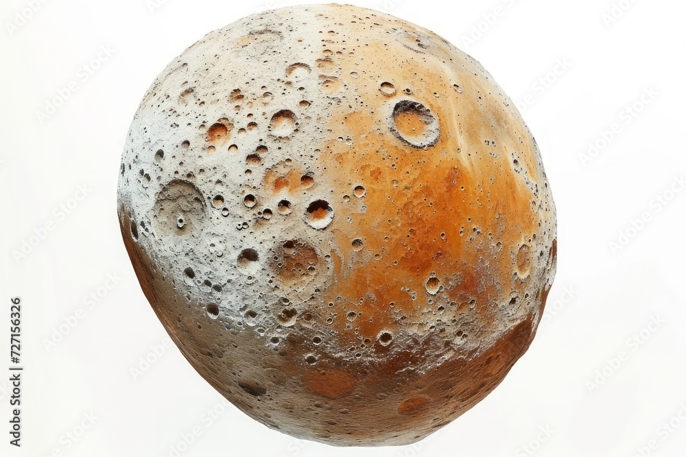Aufkleber photo concept of phobos, a moon of mars, showcasing its irregular shape and cratered surface against