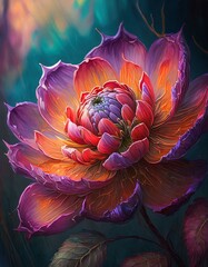 pink lotus flower - obrazy, fototapety, plakaty