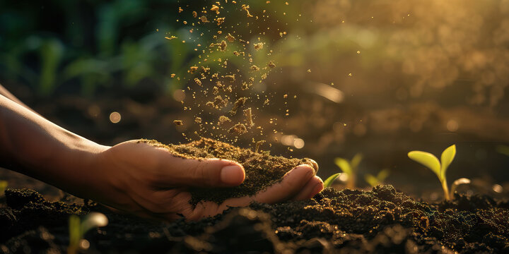 Sowing Seeds of Change: Hands in Dirt as a Symbol of Hope and Renewal Through Gardening