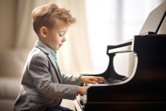 A child plays the piano