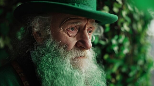 Bearded Man in Green Hat, St Patrick