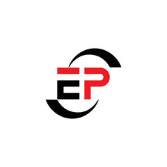 Obraz premium EP logo. E P design. White EP letter. EP, E P letter logo design. Initial letter EP linked circle uppercase monogram logo. E P letter logo vector design. top logo, Most Recent, Featured,
