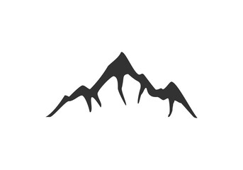 mountain vector icon logo illustration white background