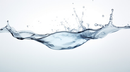 close-up of water motion splash on white background 2