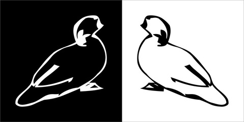 Illustration vector graphics of duck icon
