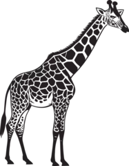 Deurstickers A giraffe staAn illustration of a giraffe standing.nding illustration © enterlinedesign