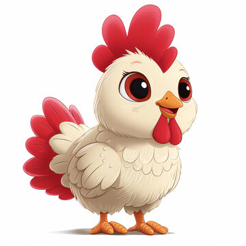 Cute little chicken cartoon image illustration element